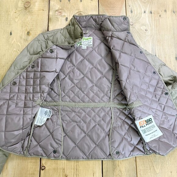 Eddie Bauer Vintage Down Jacket Coat Taupe Lavender XSP EB550 - Picture 2 of 9